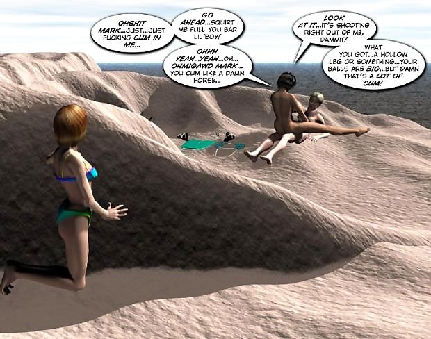 Big Cock 3d Toons - Teenage huge cock on a beach 3d porn cartoon story adult.. Sex Comix - Page  8